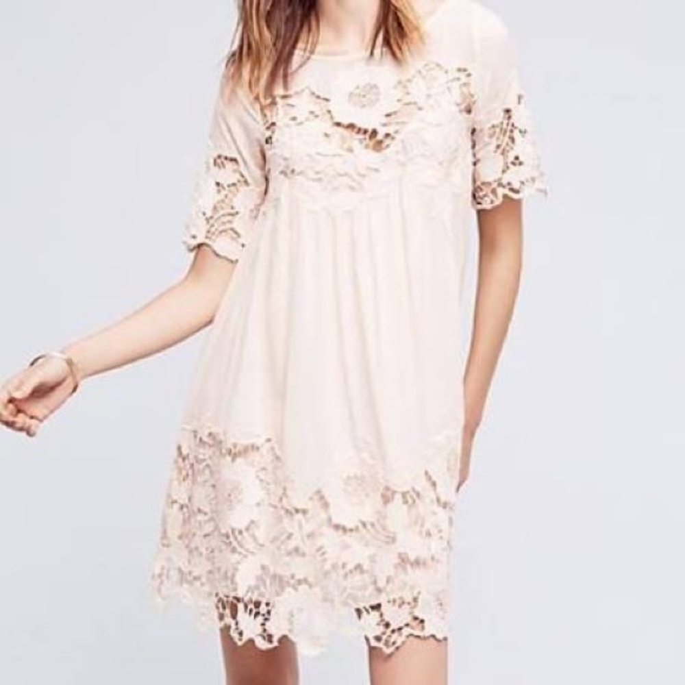 Anthropologie Pink "Holding Horses" brand dress